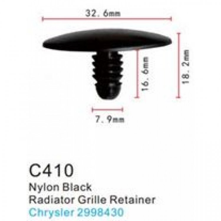 Клипса для крепления внутренней обшивки а/м Крайслер пластиковая (100шт/уп.)