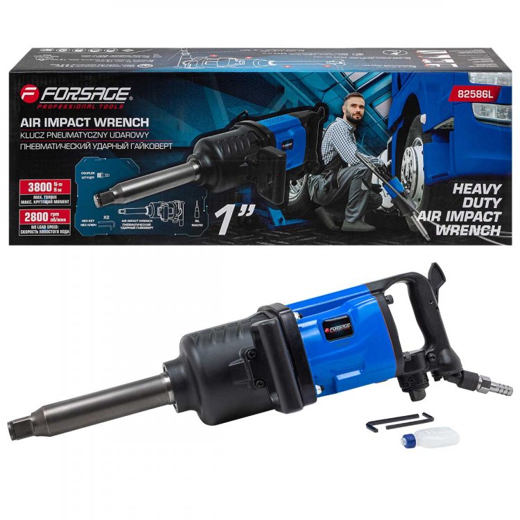 Пневмогайковерт с длинным валом 3800Н/м 1" (340 л/мин.,раб.давление 6,3 атм)