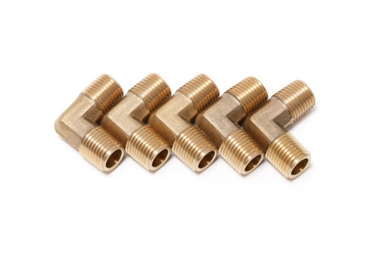 Соединитель угловой наруж.резьба 1/4"х1/4", к-т 5шт.