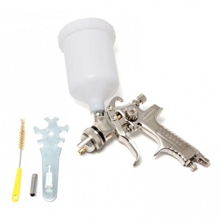 Краскораспылитель с верхним пластиковым бачком (бачок 600мл, сопло 1.4мм, 249-320л/мин) Краскораспылитель с верхним пластиковым бачком (бачок 600мл, сопло 1.4мм, 249-320л/мин)
