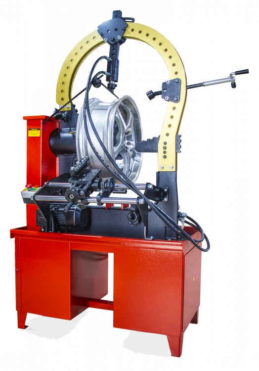 Фаворит-Премиум  (ДП20.000М СБ) Предназначен для правки особо сложных повреждений литых и кованых легкосплавных дисков, а также для правки «восьмерки» и спиц дисков от 10 до 26 дюймов включительно, с токарным модулем