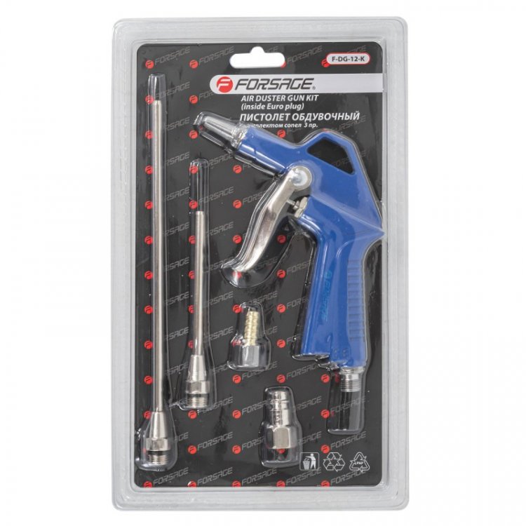 Пистолет обдувочный с комплектом сопел 3пр.(20,90,165мм+штуцер под б/с+штуцер елочка 8мм), в блистере Пистолет обдувочный с комплектом сопел 3пр.(20,90,165мм+штуцер под б/с+штуцер елочка 8мм), в блистере