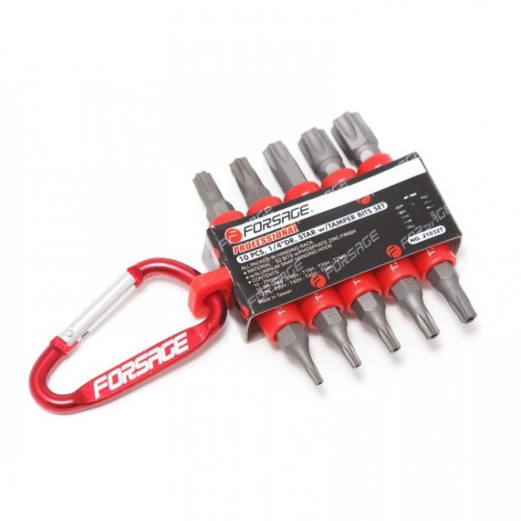 1/4" набор бит-торкс 10пр. (TH 8,10,15,20,25,27,30,40,45,50-25мм)