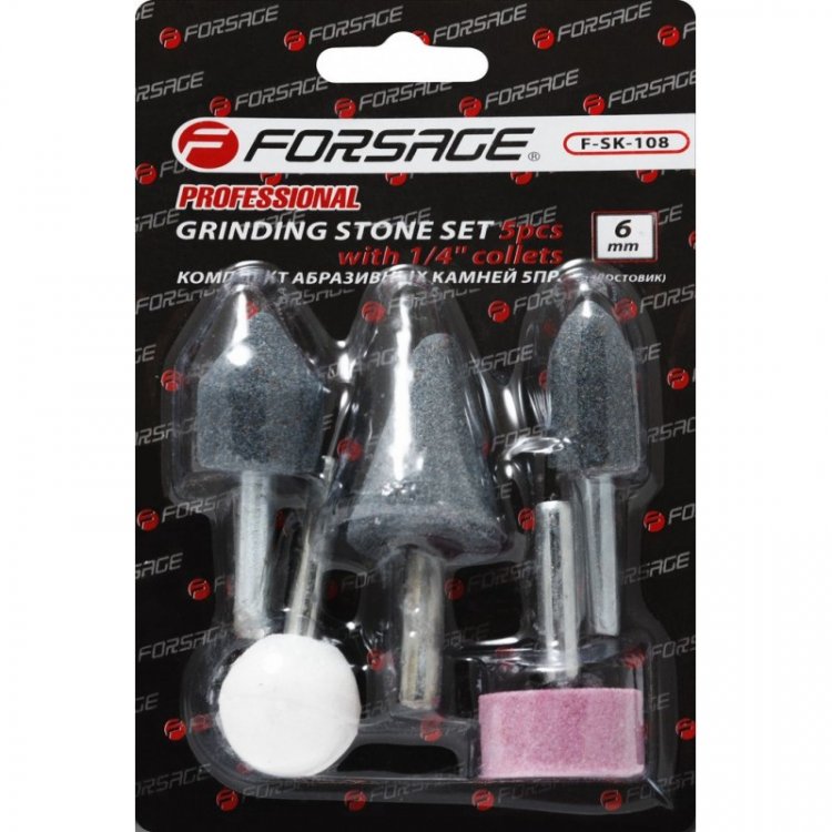 Набор камней абразивных, 5пр.(хвостовик 6мм), в блистере Набор камней абразивных, 5пр.(хвостовик 6мм), в блистере