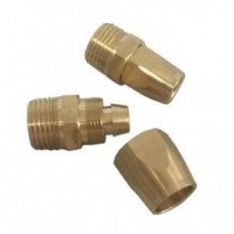 Соединитель резьбовой 1/2" с зажимом для шланга 8*12мм