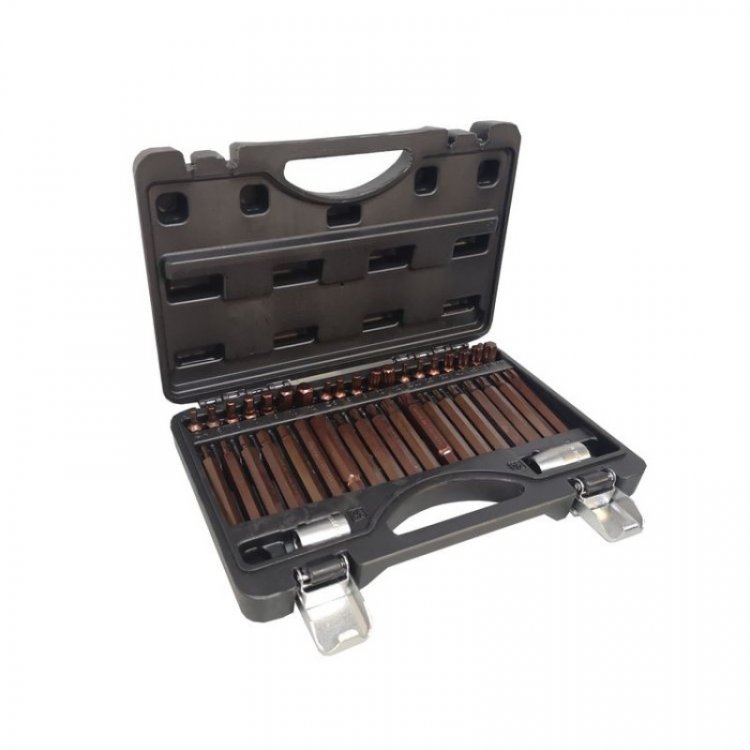 Набор бит с битодержателями "Premium", 40пр. (10мм)(75/30мм: T20-T55,H4-H12,M5-M12) в пластиковом кейсе Набор бит с битодержателями "Premium", 40пр. (10мм)(75/30мм: T20-T55,H4-H12,M5-M12) в пластиковом кейсе