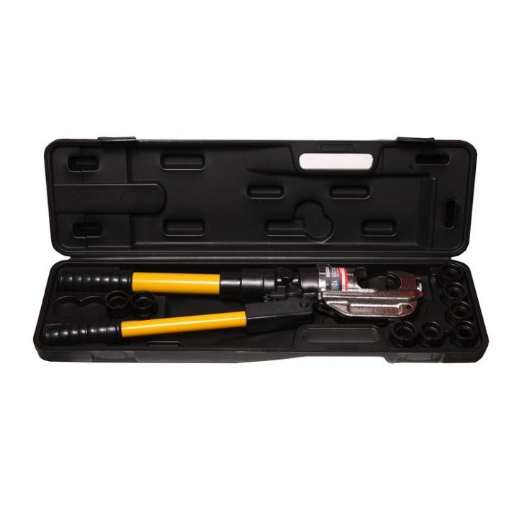 Инструмент гидравлический обжимной для кабелей12т(ход штока-38мм, сечение 16-400мм2, адаптеры-16,25,35,50,70,95,120,150,185,240,300,400мм), в кейсе