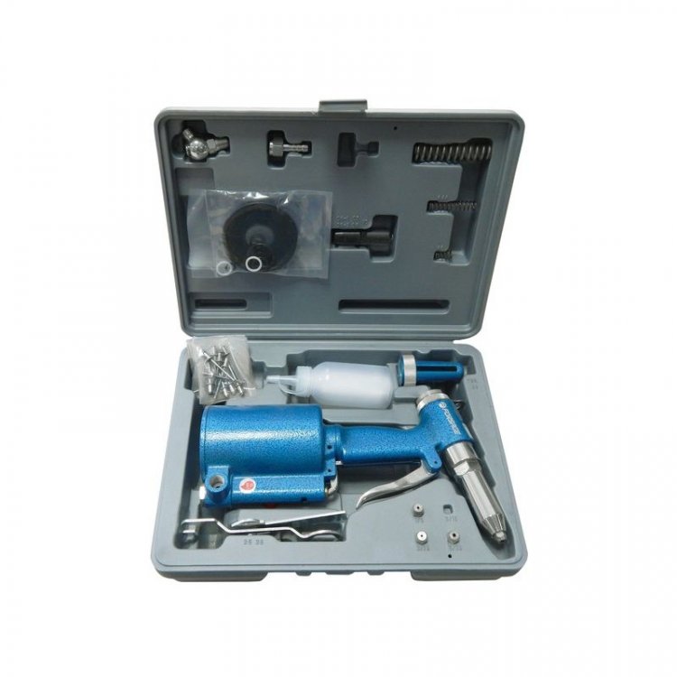 Пневмогидравлический заклепочник (усилие 880кг,заклепка 2.4,3.2,4.0,4.8) в кейсе Пневмогидравлический заклепочник (усилие 880кг,заклепка 2.4,3.2,4.0,4.8) в кейсе