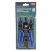 Съемник стопорных колец со сменными насадками 5пр., в блистере