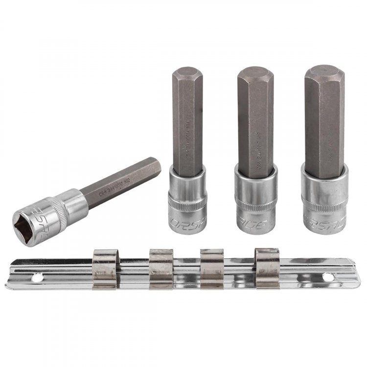 Набор головок-бит Hex 6-гранных, 4 пр. (Н12,Н14,Н17,Н19мм; L-100мм) 1/2", на планке Набор головок-бит Hex 6-гранных, 4 пр. (Н12,Н14,Н17,Н19мм; L-100мм) 1/2", на планке