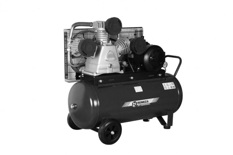 Компрессор поршневой 100.LB75 REMEZA (Белоруссия): 950 л/мин., 10 бар, ресивер 100 л., 5,5 кВт, 380В, габариты без упак. 1150x550x1150 мм, 143 кг. Компрессор поршневой 100.LB75 REMEZA (Белоруссия): 950 л/мин., 10 бар, ресивер 100 л., 5,5 кВт, 380В, габариты без упак. 1150x550x1150 мм, 143 кг.