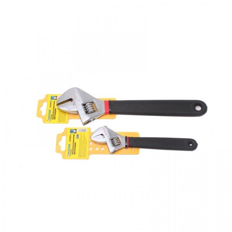 Ключ разводной с противоскользящей рукояткой CR-V 10"-250мм, на пластиковом держателе