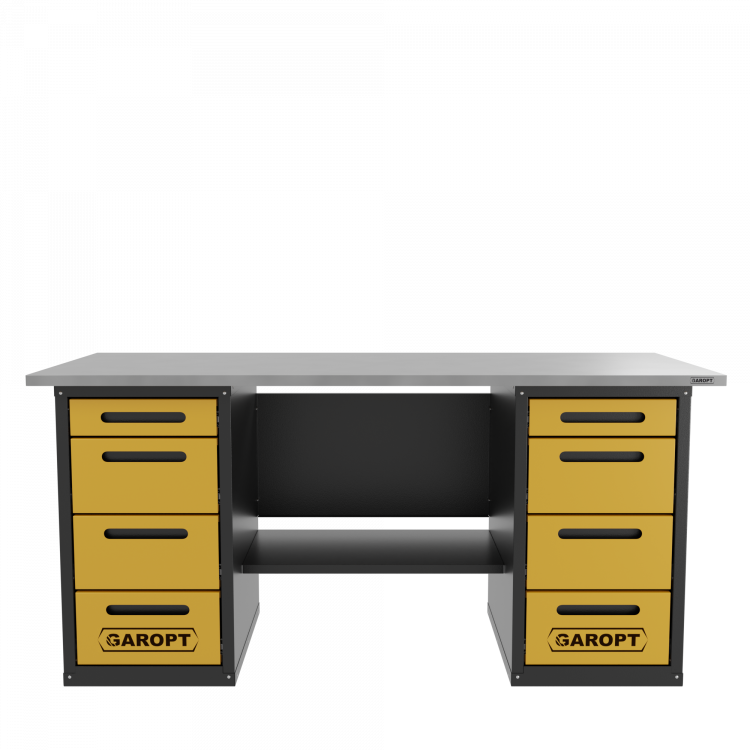 Верстак двухтумбовый 4 ящиков /4 ящиков, желтый 1800*700 GAROPT, GT1800Y4Y4.yell Верстак двухтумбовый 4 ящиков /4 ящиков, желтый 1800*700 GAROPT, GT1800Y4Y4.yell