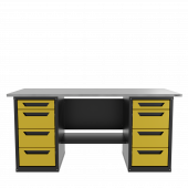Верстак двухтумбовый 4 ящиков /4 ящиков, желтый 1800*700 GAROPT, GT1800Y4Y4.yell