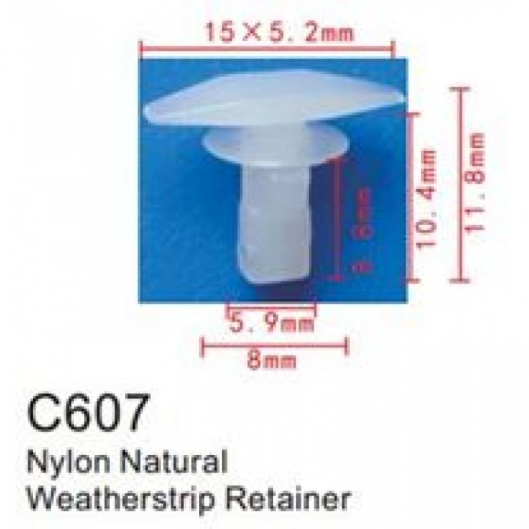 Клипса для крепления внутренней обшивки а/м Мазда пластиковая (100шт/уп.)