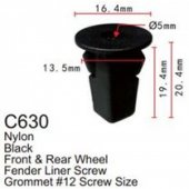 Клипса для крепления внутренней обшивки а/м Тойота пластиковая (100шт/уп.) Клипса для крепления внутренней обшивки а/м Тойота пластиковая (100шт/уп.)