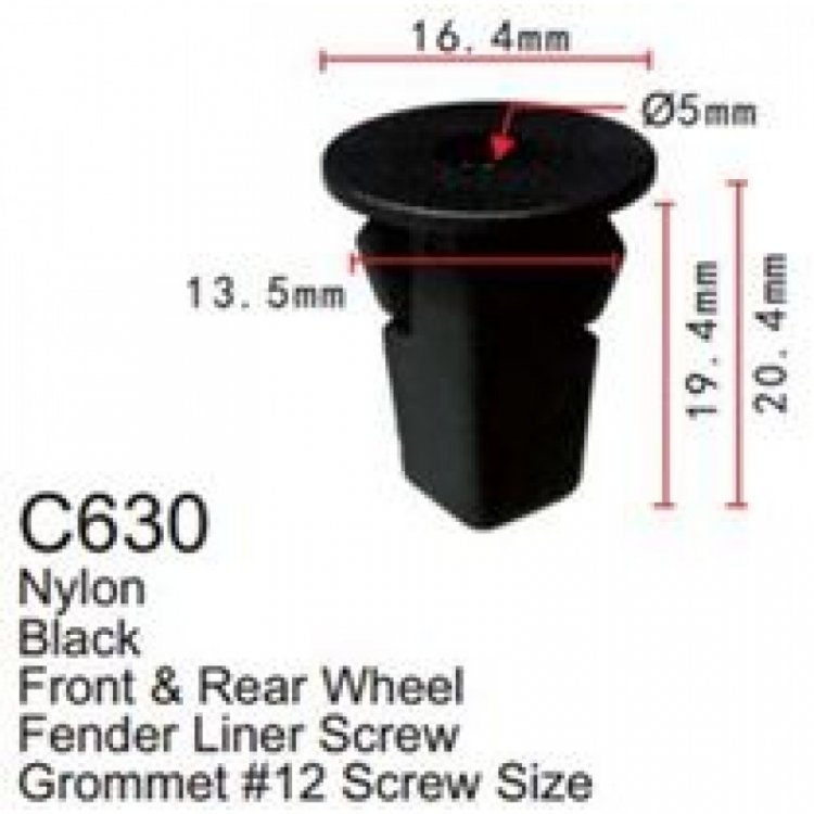 Клипса для крепления внутренней обшивки а/м Тойота пластиковая (100шт/уп.) Клипса для крепления внутренней обшивки а/м Тойота пластиковая (100шт/уп.)