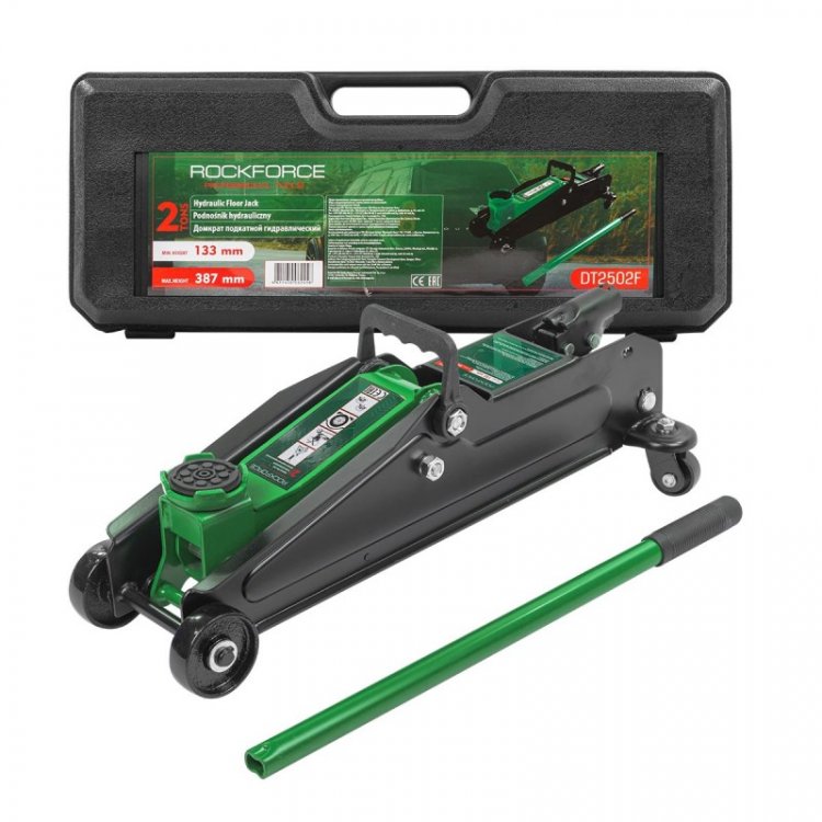 Домкрат подкатной гидравлический 2 т (h min 133мм, h max 387мм) в кейсе Домкрат подкатной гидравлический 2 т (h min 133мм, h max 387мм) в кейсе