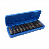 Набор головок ударных глубоких,10пр.,1/2" (10, 12-15, 17, 19, 21, 22, 24мм), в кейсе