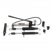 Набор гидравлического оборудования:насос с монометром10т;цилиндры:4,5,10т прямого и 5,10т обратного действия в кейсе