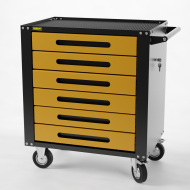 GTS6.yell Тележка инструментальная Garopt 6 ящиков ЖЕЛТАЯ, центральный замок, увеличенные колеса, доводчики, GAROPT Серия "Standart" GTS6.yell Тележка инструментальная Garopt 6 ящиков ЖЕЛТАЯ, центральный замок, увеличенные колеса, доводчики, GAROPT Серия "Standart"