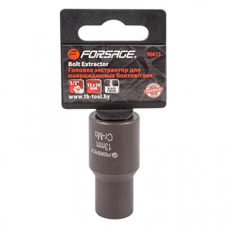 Головка-экстрактор для поврежденных болтов/гаек 13ммх50мм, 1/2", на пластиковом держателе