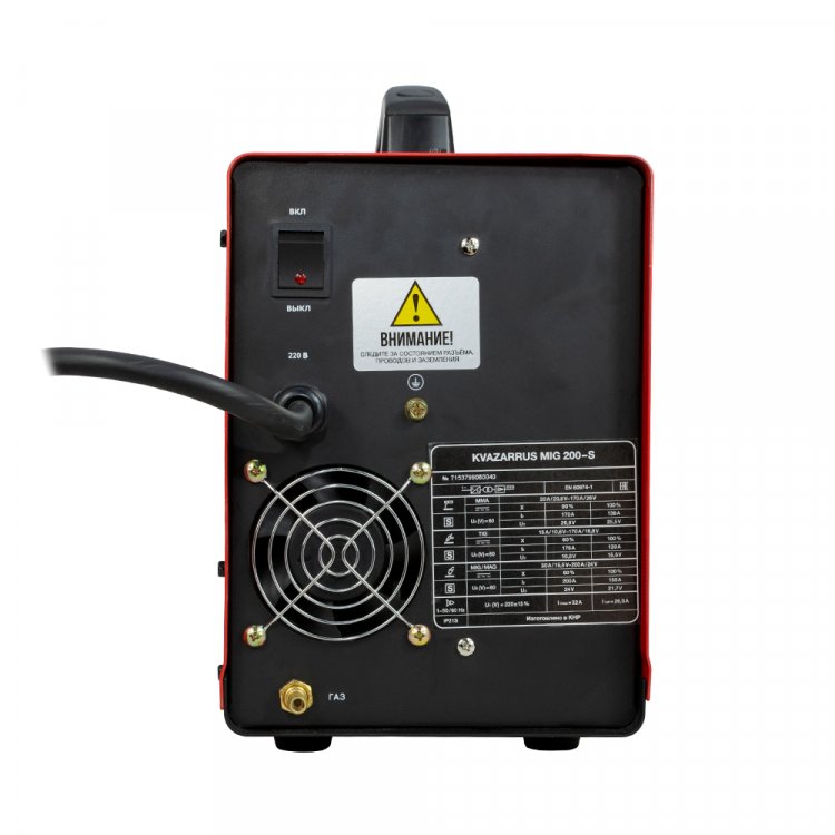 Сварочный полуавтомат KVAZARRUS MIG 200-S - Универсальный 200А полуавтомат 3-в-1. MIG/MMA/TIG Lift и возможность сварки порошковой проволокой (FCAW). Регулировка форсажа дуги (контроль стабилизации дуги). 2 цифровых дисплея. SPOOL GUN. 2T/4T. Регулир