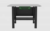 Верстак бестумбовый с ящиком, зеленый/ Стол для слесарных работ 1200*700 GAROPT, Gt1200STY1.green