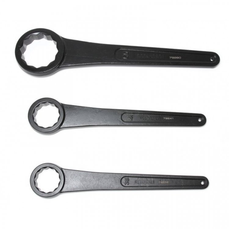 Ключ накидной ударный односторонний удлиненный 65мм (L-395мм)