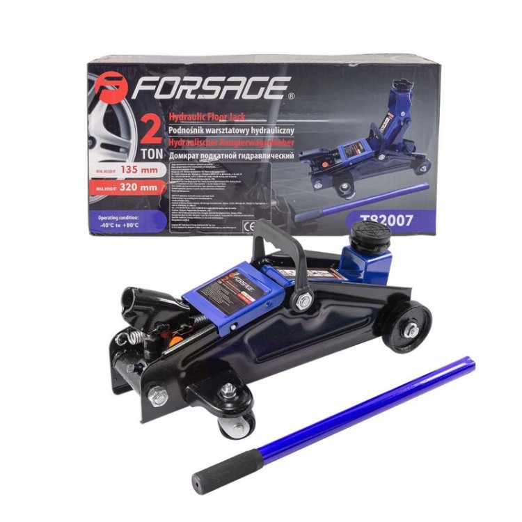 Домкрат подкатной гидравлический 2 т (h min - 135мм, h max - 320мм) Домкрат подкатной гидравлический 2 т (h min - 135мм, h max - 320мм)