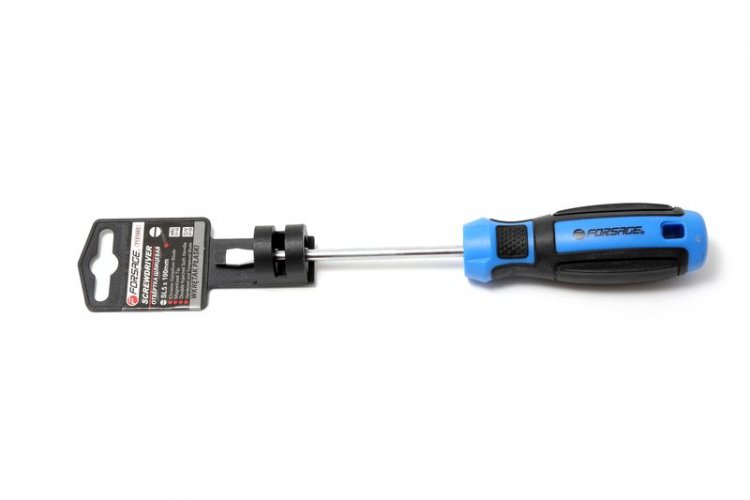Отвертка шлицевая магнитная SL5х75мм, на пластиковом держателе Отвертка шлицевая магнитная SL5х75мм, на пластиковом держателе
