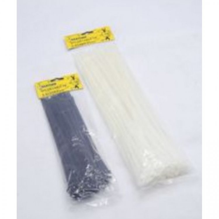 Хомут пластиковый 3,6х400мм белый (100шт)