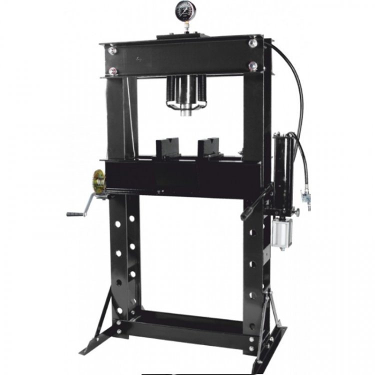 Пресс гидравлический напольный 45т, ручной/пневмо привод  (рабочая высота: 0-865мм, рабочая ширина: 645мм, рабочий стол: 325х645мм, ход штока: 175мм)
