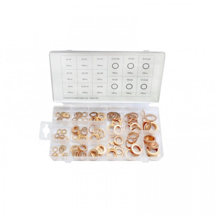 Шайбы медные уплотнительные, 150пр. Шайбы медные уплотнительные, 150пр.