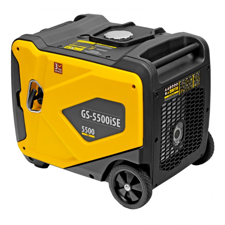 Генератор инверторный GS-5500iSE, 5,5 кВт, 230 В, закрытый корпус,электростартер// Denzel