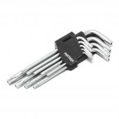 Набор ключей торкс Г-образных длинных 9пр.(1,5-10мм) в пластиковом держателе