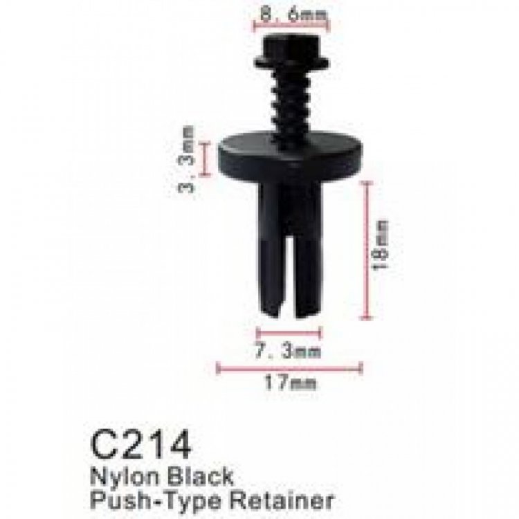 Клипса для крепления внутренней обшивки а/м Ниссан пластиковая (100шт/уп.)