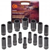 Набор головок ударных глубоких 16пр. 1/2'' 6гр.(10-19,21,22,24,27,30,32мм)в кейсе Набор головок ударных глубоких 16пр. 1/2'' 6гр.(10-19,21,22,24,27,30,32мм)в кейсе