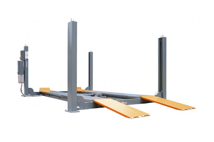 Подъёмник четырехстоечный TECHNOVECTOR SHL-4-450DE  5 тонн, 5430мм длина платформ, полное управление с пульта