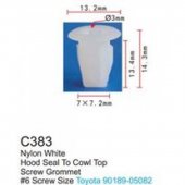 Клипса для крепления внутренней обшивки а/м Тойота пластиковая (100шт/уп.)