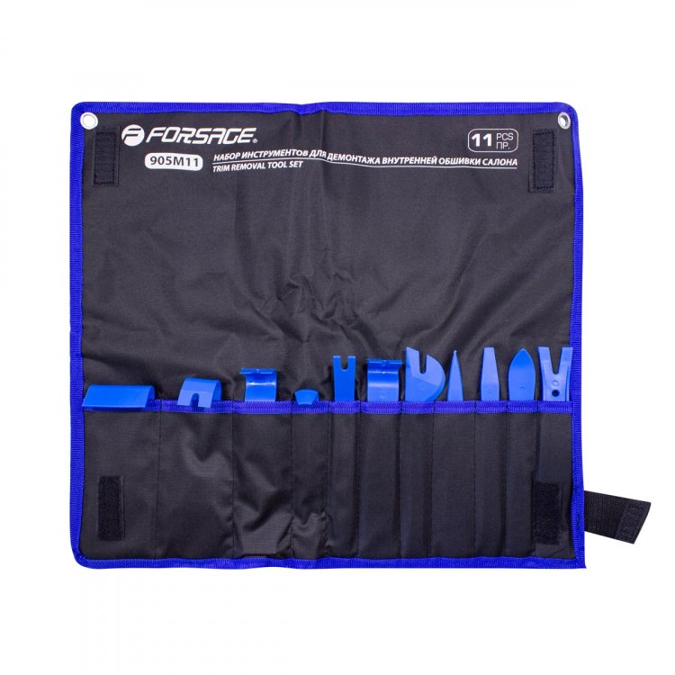 Набор инструментов демонтажа внутренней обшивки салона 11пр., на полотне Набор инструментов демонтажа внутренней обшивки салона 11пр., на полотне
