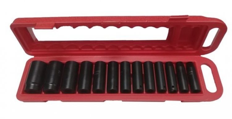 1/2" Набор ударных головок глубоких 13 шт. 1/2" Набор ударных головок глубоких 13 шт.