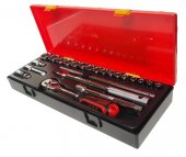 Набор головок торцевых 6-гранных 3/8" 6-22мм (в кейсе) 23 предмета Набор головок торцевых 6-гранных 3/8" 6-22мм (в кейсе) 23 предмета