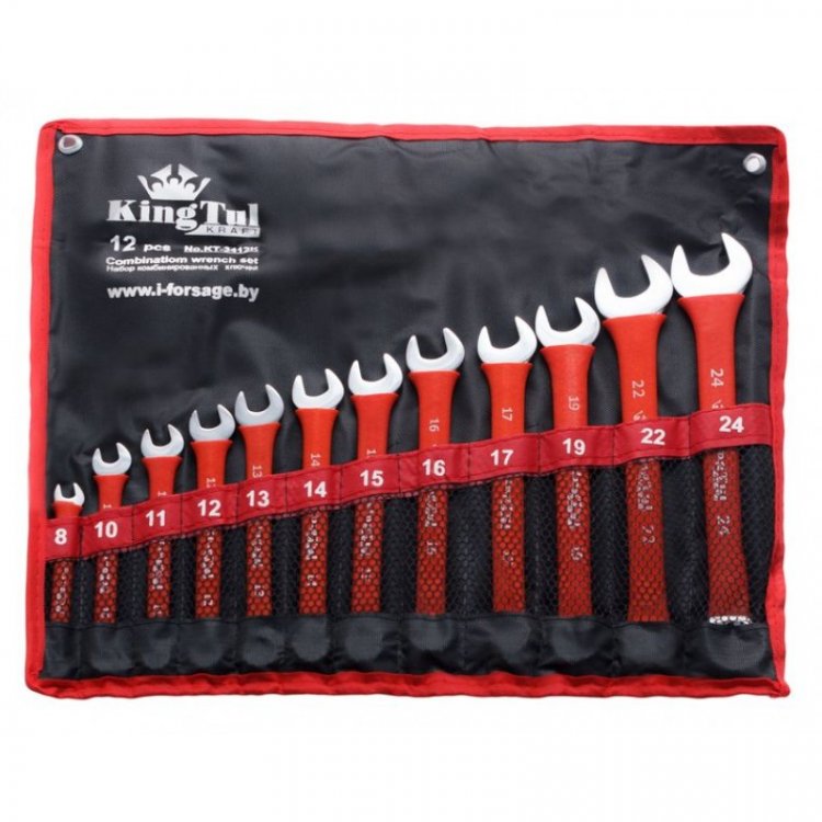 Набор ключей комбинированных 12пр.(8,10-17,19,22,24мм), на полотне