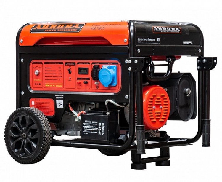 Генератор AGE 7500 D (мах 6,5кВт эл.ст. 220В, на колесах) Генератор AGE 7500 D (мах 6,5кВт эл.ст. 220В, на колесах)
