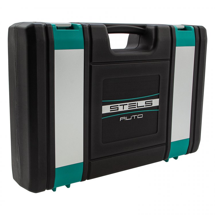 Набор инструментов 1/2", 1/4", CrV, пластиковый кейс 88 предм, Stels Набор инструментов 1/2", 1/4", CrV, пластиковый кейс 88 предм, Stels