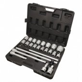 Набор инструментов 24пр. 3/4" 6гр.(17,19,21,22,24,27,30,32,33,34,35,36,38,41,46,50), в кейсе