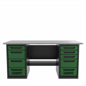 Верстак двухтумбовый 4 ящиков /5 ящиков 1800*700 зеленый GAROPT, GT1800Y4Y5.green