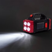 Фонарь ручной аккумуляторный с функцией повербанка и солнечной панелью (4 реж. работы, аккум. 1500мАч, 300Лм, время работы 2-3ч, время зар. 4-5ч) Фонарь ручной аккумуляторный с функцией повербанка и солнечной панелью (4 реж. работы, аккум. 1500мАч, 300Лм, время работы 2-3ч, время зар. 4-5ч)