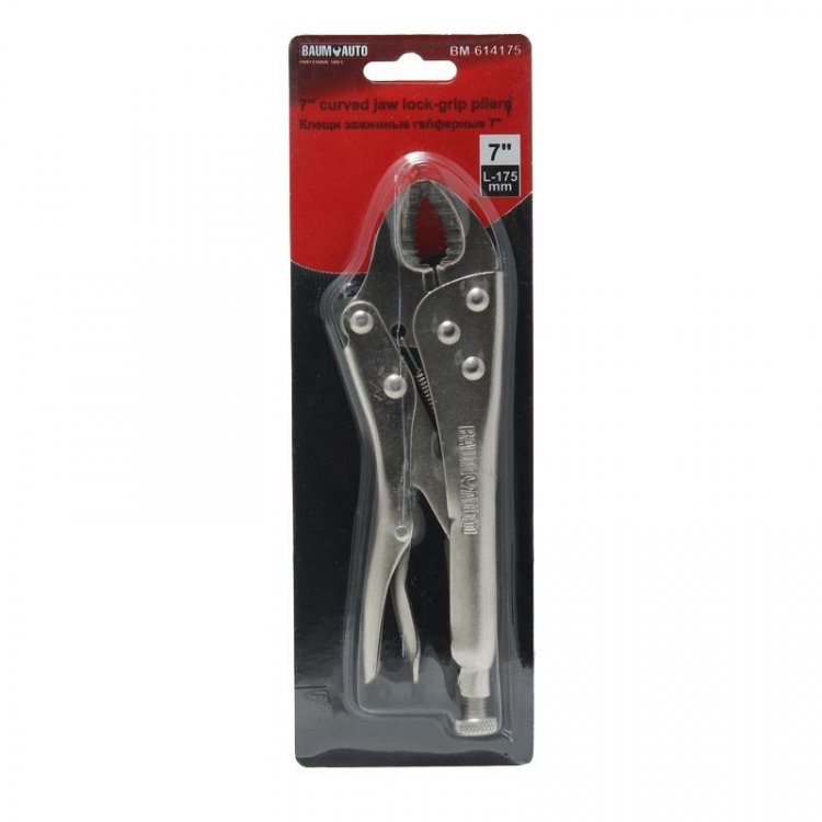 Зажим гейферный с ''овальными губками" 10''-250мм, в блистере Зажим гейферный с ''овальными губками" 10''-250мм, в блистере